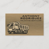 ダンプトラック車両 |メタルテクスチャ 名刺 (正面)