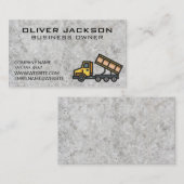 ダンプトラック | コンクリートテクスチャの背景 名刺 (正面/裏面)