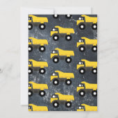 ダンプトラック 建設トラック 誕生日 招待状 (裏面)