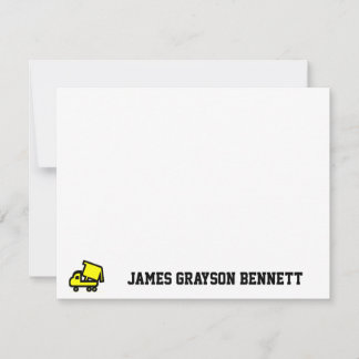 ダンプトラック 感謝のメモ ノートカード