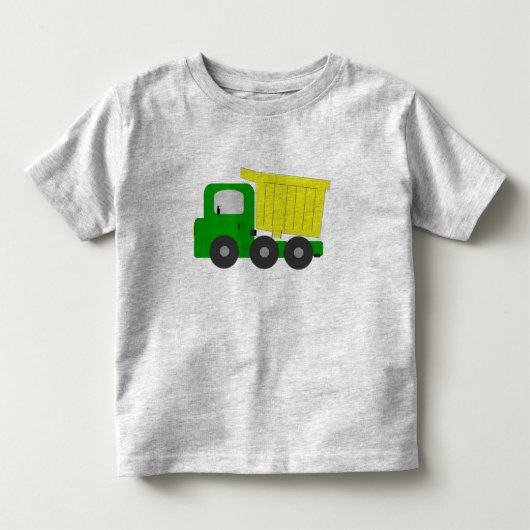ダンプトラック(黄色) トドラーTシャツ (正面)