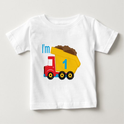 ダンプトラックI'm 1 ベビーTシャツ (正面)