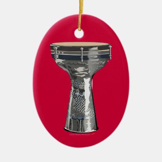 ダンベックドゥムベックダルブカダラブカドラムカスタム セラミックオーナメント (正面)