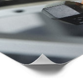 ダンベルで運動する女性 ポスター (角)