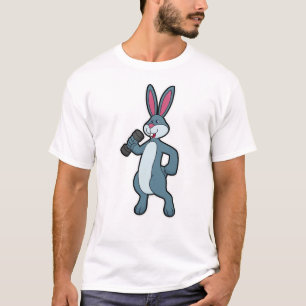 ダンベルとの強さのトレーニングでウサギ Tシャツ