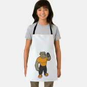 ダンベルとフィットネスの犬 エプロン (インサイチュ)