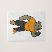 ダンベルとフィットネスの犬 ジグソーパズル (横)