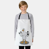 ダンベルとボディビルダーとしてのダック エプロン (着用した状態)