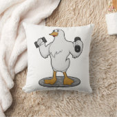 ダンベルとボディビルダーとしてのダック クッション (ブランケット)