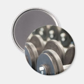 ダンベルの列がクローズアップ マグネット (正面/裏面)