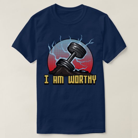 ダンベルを使ったボディビルディング4 Tシャツ (デザイン正面)