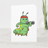 ダンベルを使った筋力トレーニングのイモムシ カード (正面)