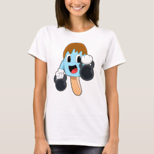 ダンベルを使用した強さトレーニングのポプシクル Tシャツ
