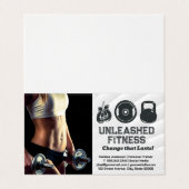 ダンベルを持つ女性 |ジムの設備アイコン 名刺 (外部フラット)