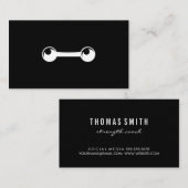 ダンベルアイコン |フィットネス |パーソナルトレーナー 名刺 (正面/裏面)