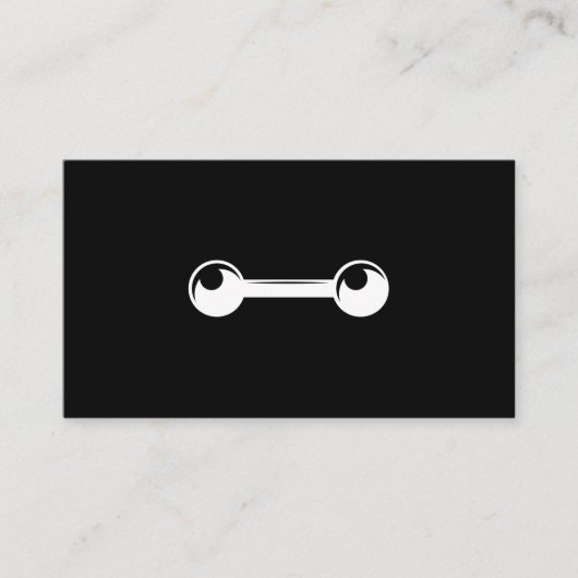 ダンベルアイコン |フィットネス |パーソナルトレーナー 名刺 (正面)