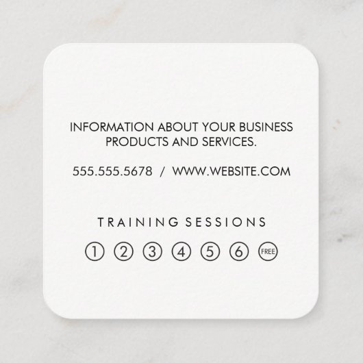 ダンベルウェイトグランジロイヤリティカード ロイヤリティカード (裏面)