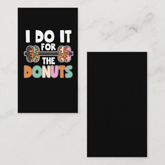 ダンベルウェイトリフティングドーナツデザートジムトレーニング 名刺 (正面/裏面)