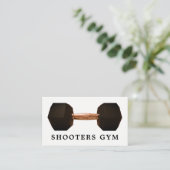 ダンベルウェイト、パーソナルトレーナー、ジムインストラクター 名刺 (スタンド正面)