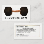 ダンベルウェイト、パーソナルトレーナー、ジムインストラクター 名刺 (正面/裏面)