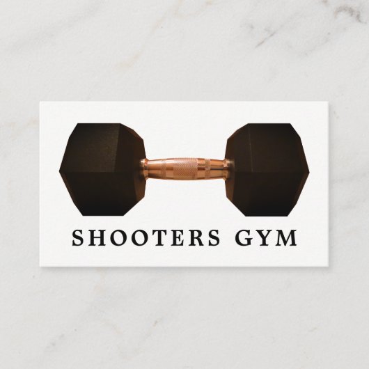 ダンベルウェイト、パーソナルトレーナー、ジムインストラクター 名刺 (正面)