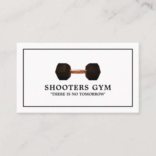 ダンベルウェイト、パーソナルトレーナー、ジムインストラクター 名刺 (正面)