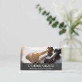 ダンベルウエイトがジムのベンチに 名刺 (スタンド正面)