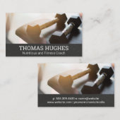 ダンベルウエイトがジムのベンチに 名刺 (正面/裏面)