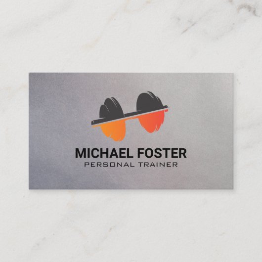 ダンベルウエイトロゴ | 健康フィットネス 予約カード (正面)