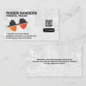 ダンベルウエイトロゴ | QR 名刺 (正面/裏面)