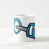 ダンベルクールフィットネスブルー&グレージムグラフィック コーヒーマグカップ (中央)