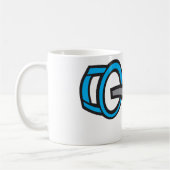 ダンベルクールフィットネスブルー&グレージムグラフィック コーヒーマグカップ (左)