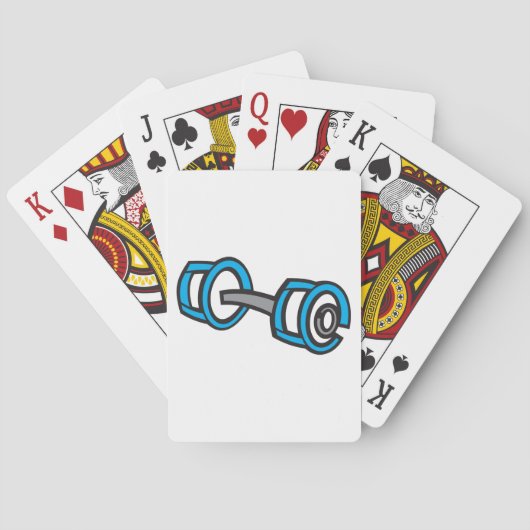 ダンベルクールフィットネスブルー&グレージムグラフィック トランプ (裏面)