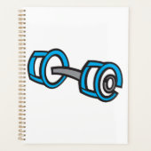 ダンベルクールフィットネスブルー&グレージムグラフィック プランナー手帳 (正面)