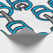 ダンベルクールフィットネスブルー&グレージムグラフィック ラッピングペーパー