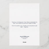 ダンベルシーズンの強さと成功グレーとホワイト 箔シーズンカード (裏面)