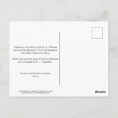 ダンベルシーズンの強さと成功 グレー・ホワイト ポストカード (裏面)