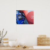 ダンベルストップと時計 ポスター (キッチン)