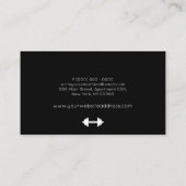 ダンベルフィットネスパーソナルトレーナーコーチブラック 名刺 (裏面)