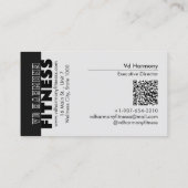 ダンベルフィットネス白黒名刺 名刺 (裏面)