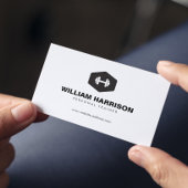 ダンベルモダンロゴパーソナルトレーナーフィットネス 名刺