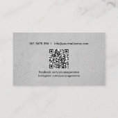 ダンベルモダンロゴパーソナルトレーナー 名刺 (裏面)