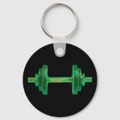 ダンベルレトロボディビルダージムフィットネスまたはコーチ キーホルダー (正面)
