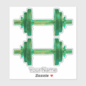 ダンベルレトロボディビルダージムフィットネスまたはコーチ シール (シート)