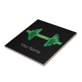 ダンベルレトロボディビルダージムフィットネスまたはコーチ タイル (側面)