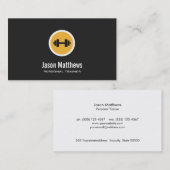 ダンベルロゴ、パーソナルトレーナー、フィットネスジム2 名刺 (正面/裏面)