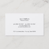 ダンベルロゴ、パーソナルトレーナー、フィットネスジム2 名刺 (裏面)