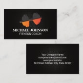 ダンベルロゴ | フィットネス 名刺 (正面/裏面)