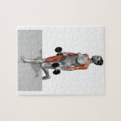 ダンベル独身のレグのデッドリフト2 ジグソーパズル (横)