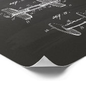 ダンベル1928パテントアート – Chalkboard ポスター (角)